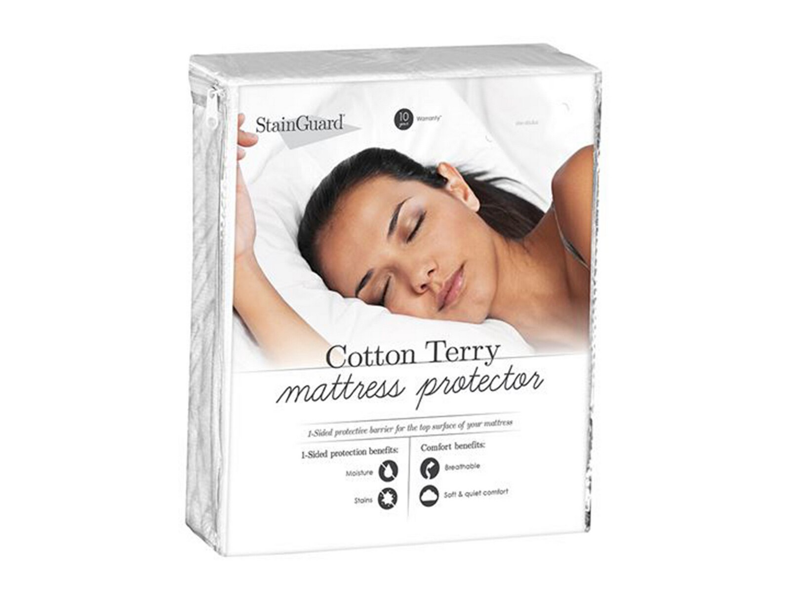 purecare stainguard cotton terry blend waterproof mattress protector