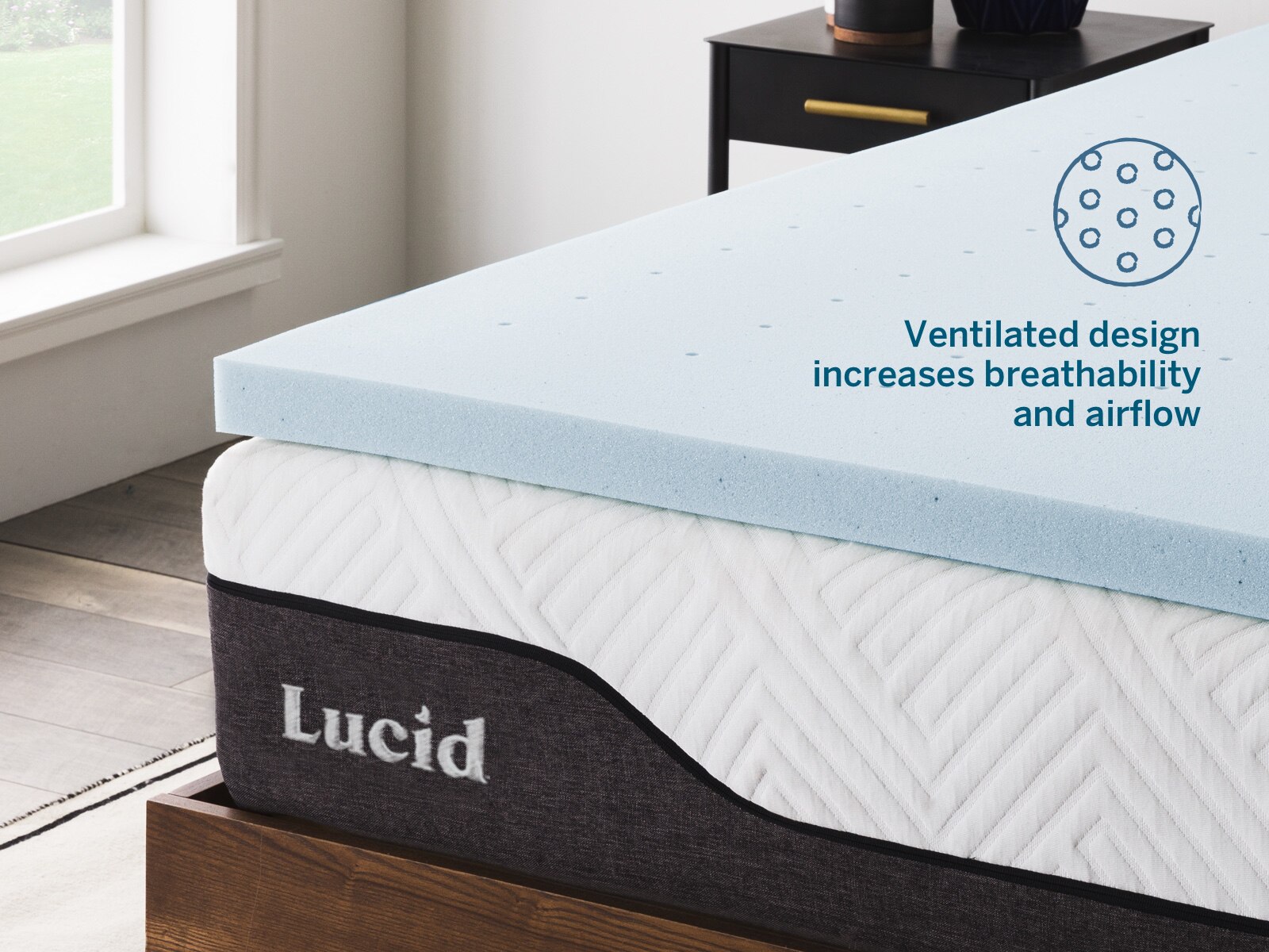 lucid 2 gel memory foam mattress topper