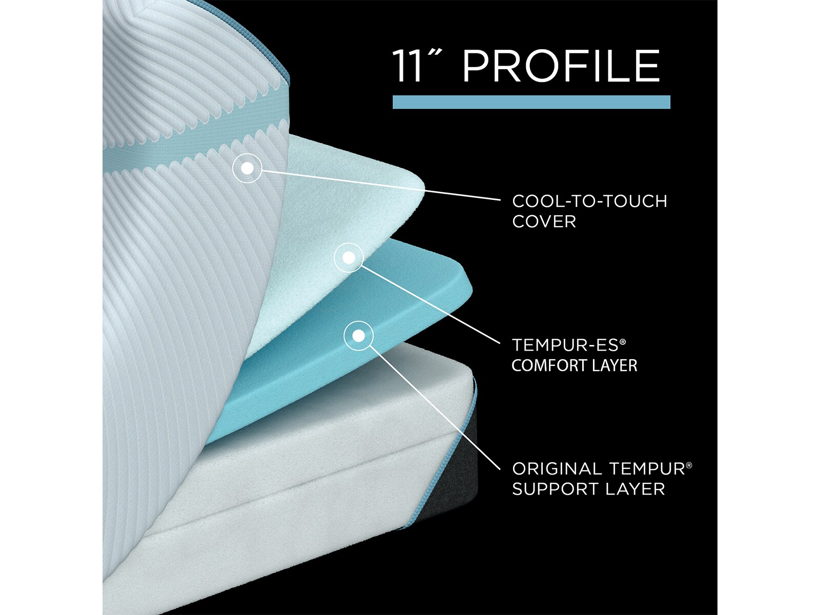 tempur adapt 11 inch medium king size mattress