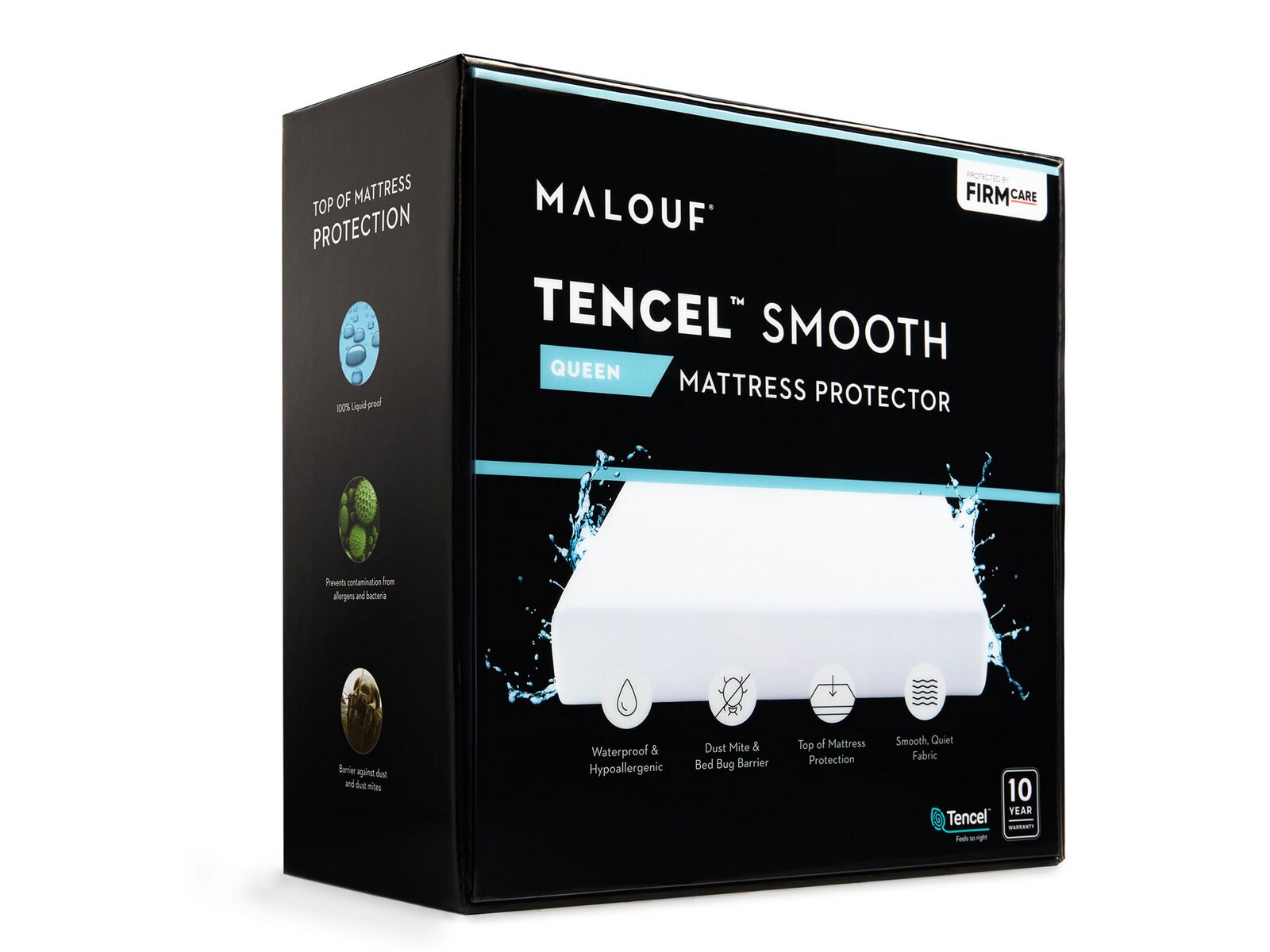 malouf sleep tite tencel smooth mattress protector