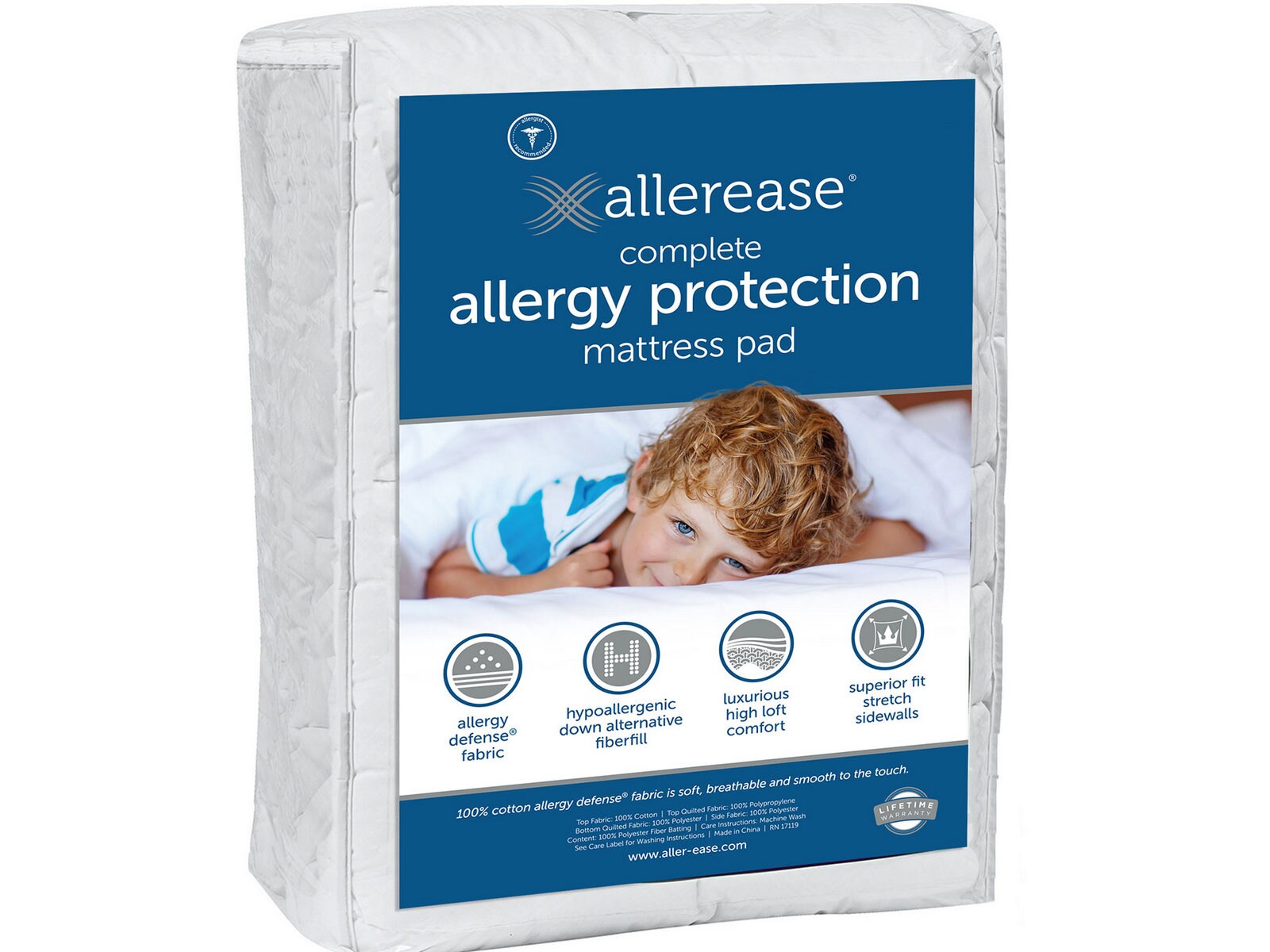allerease fresh and cool allergy protection mattress pad