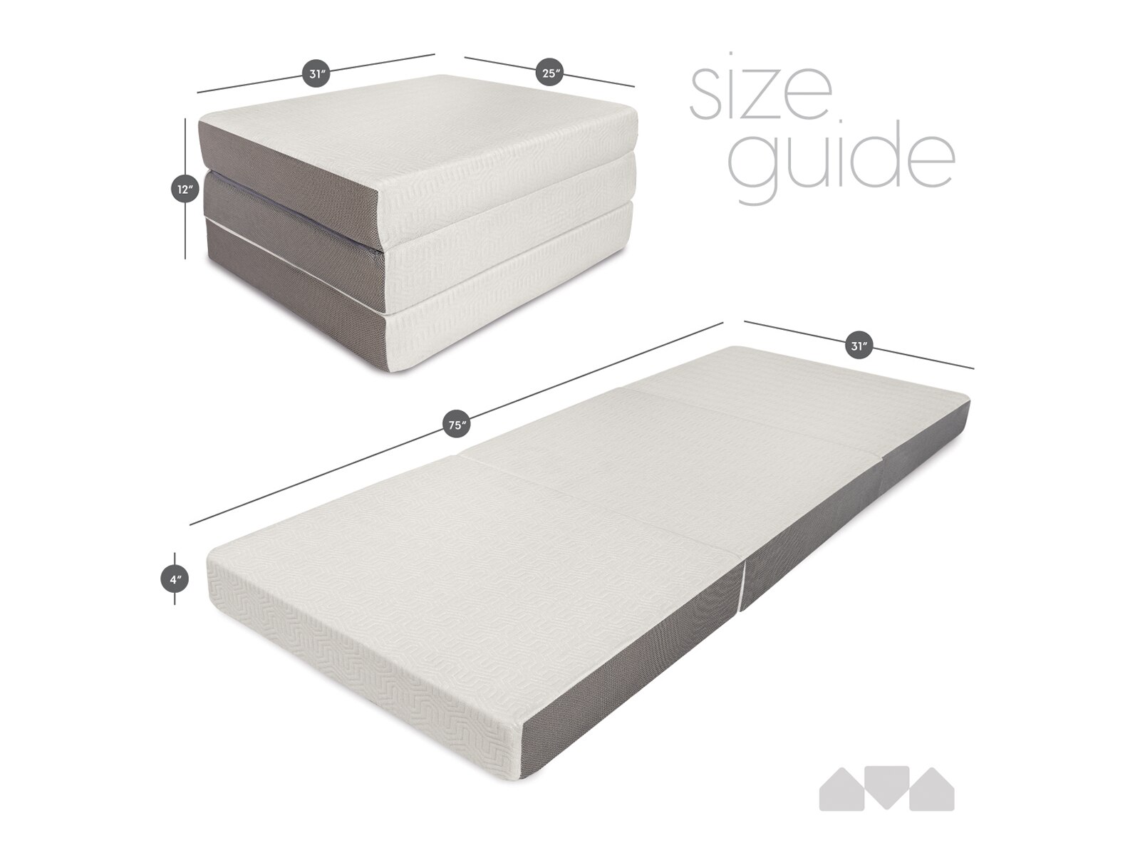 tri fold mattress in store