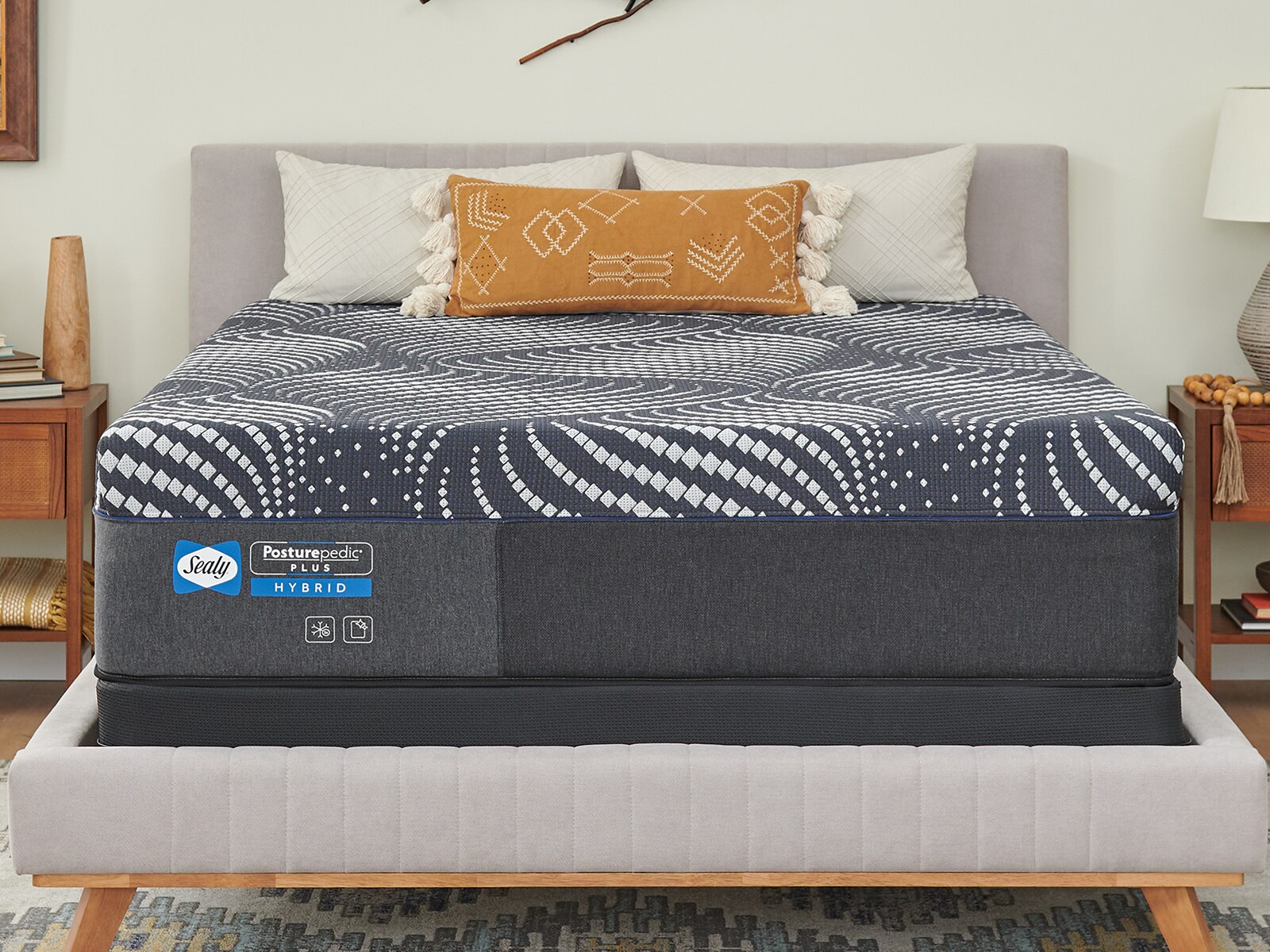 sealy posturepedic hybrid series encourage plush mattress set