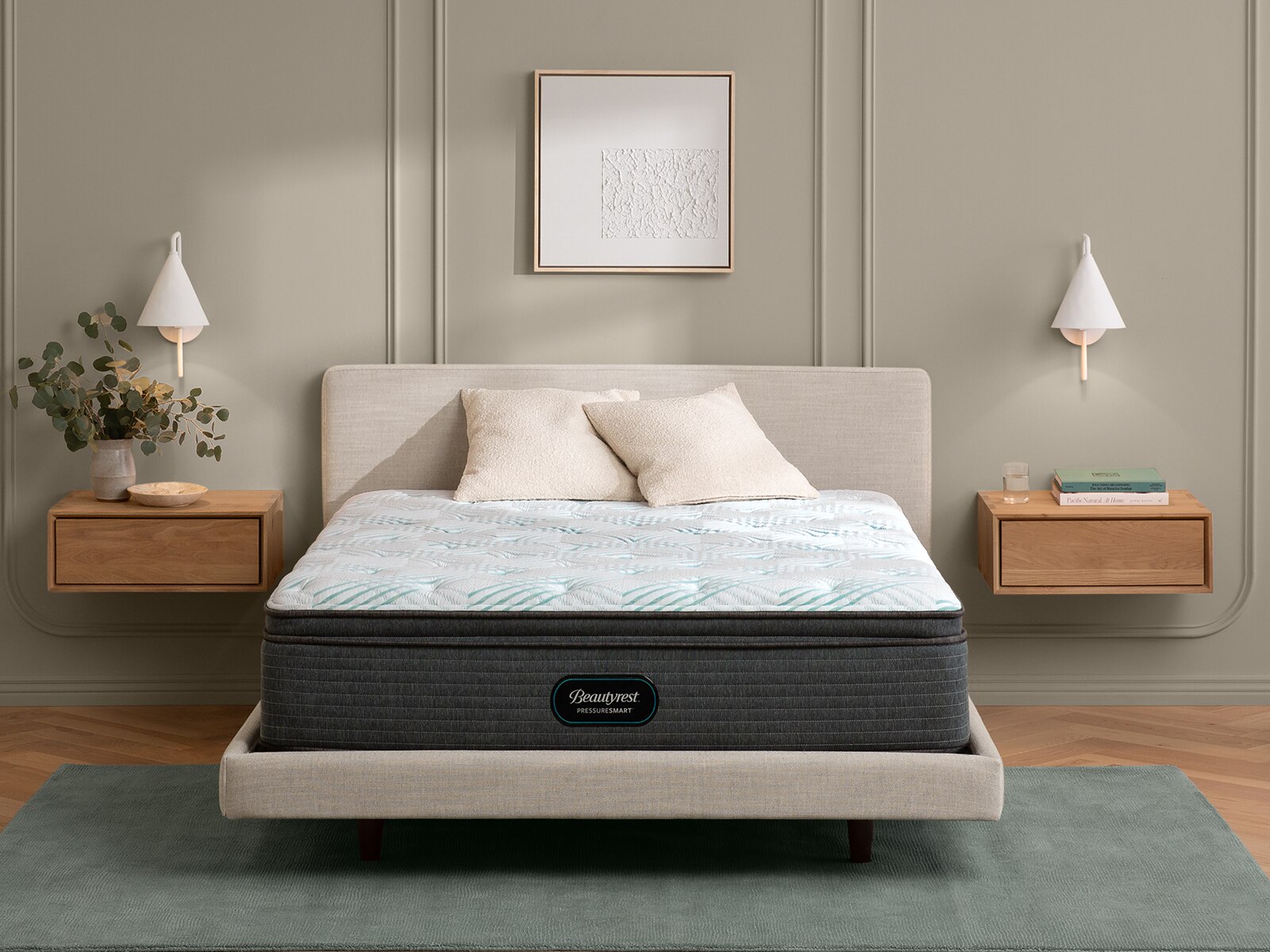 beautyrest pressuresmart plush pillow top king mattress