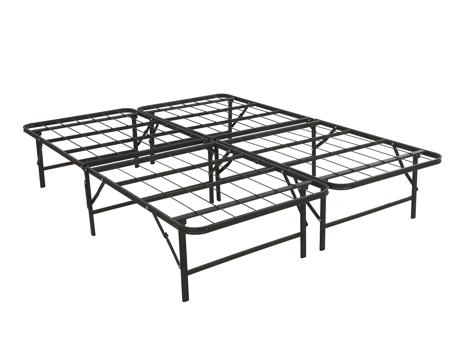 Riser - Foldable Steel Queen Platform Bed Frame, Black