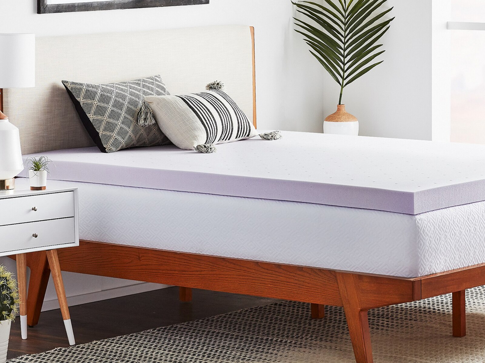 Lucid 3 Lavender Memory Foam Mattress Topper Mattress Firm
