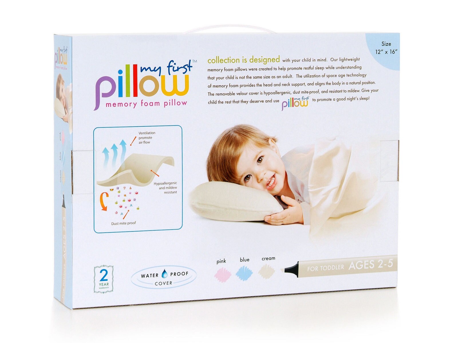 My First Memory Foam Toddler Pillow Mattress Firm
