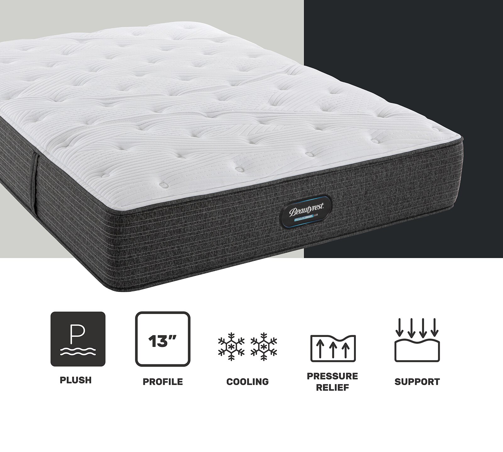 Beautyrest PressureSmart™ Lux 13" Plush Mattress Mattress Firm