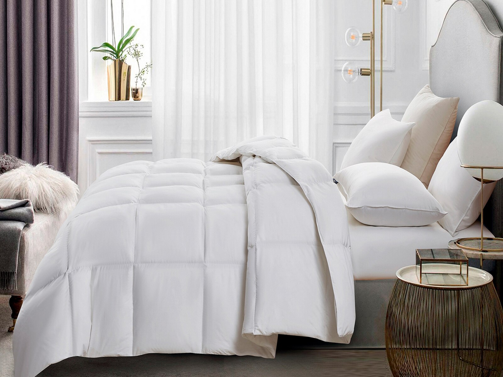 Serta Perfect Sleeper All Season Goose Feather and Down Fiber Comforter