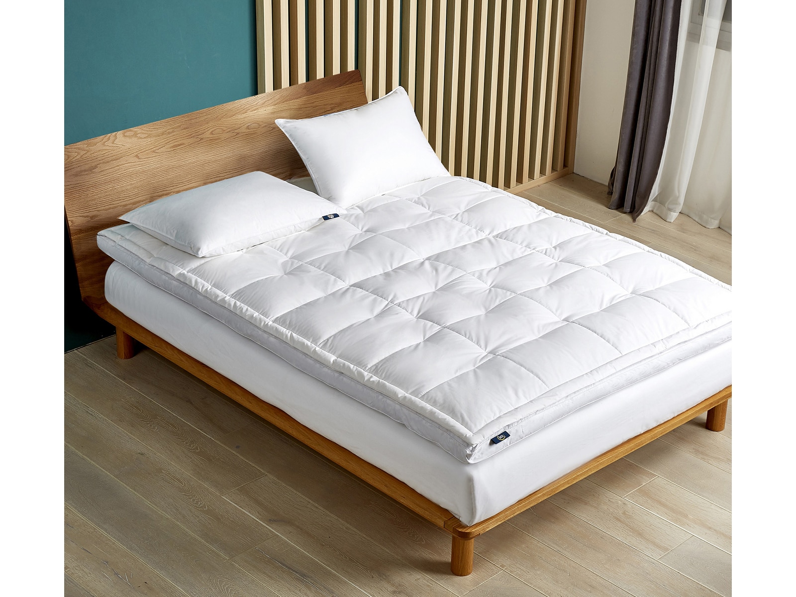 serta goose feather & down fiber featherbed mattress topper