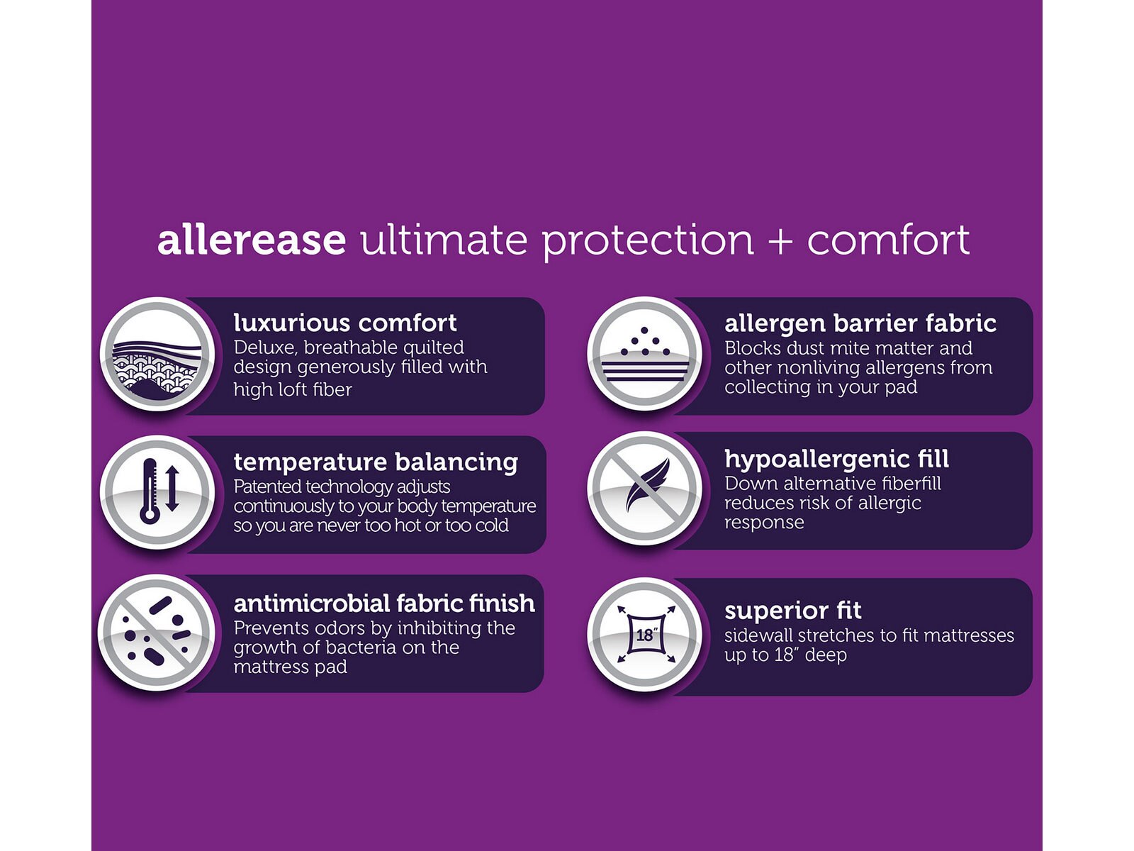 allerease mattress pad twin