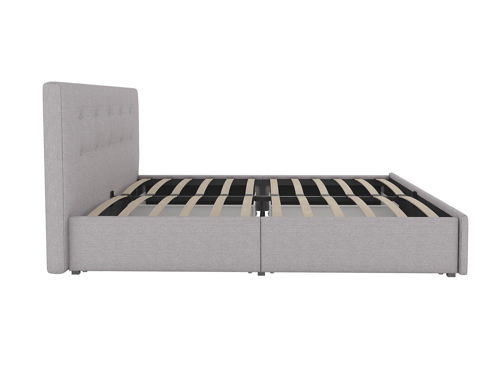 Atwater Living Ryder Linen Upholstered Bed with Storage Mattress Firm