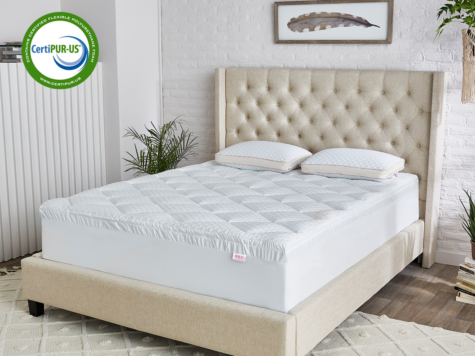 nue by Novaform 3" Plush Gel Memory Foam Mattress Topper Mattress Firm