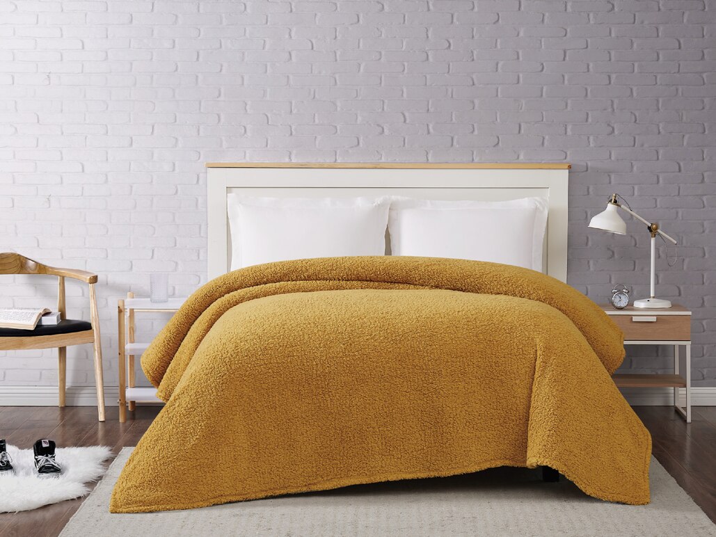 Brooklyn Loom Marshmallow Sherpa Blanket Mattress Firm