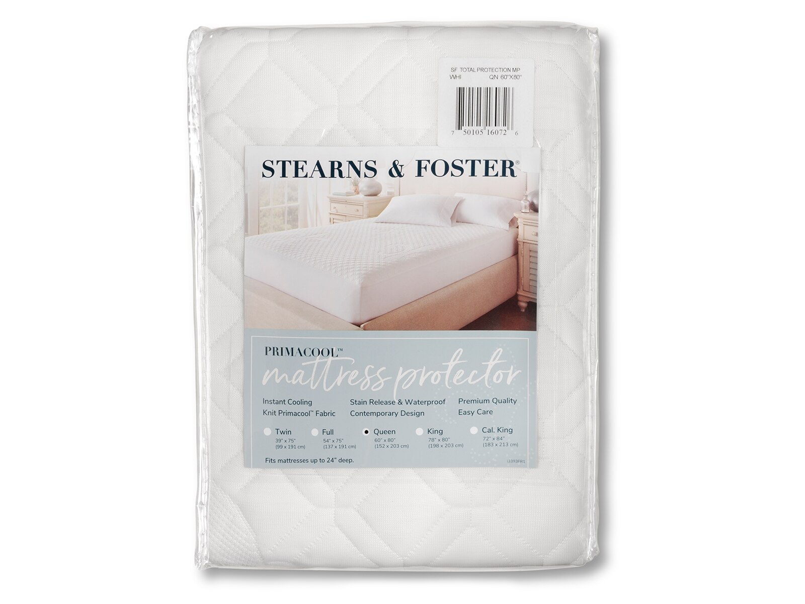 stearns & foster r amherst waterproof queen mattress pad