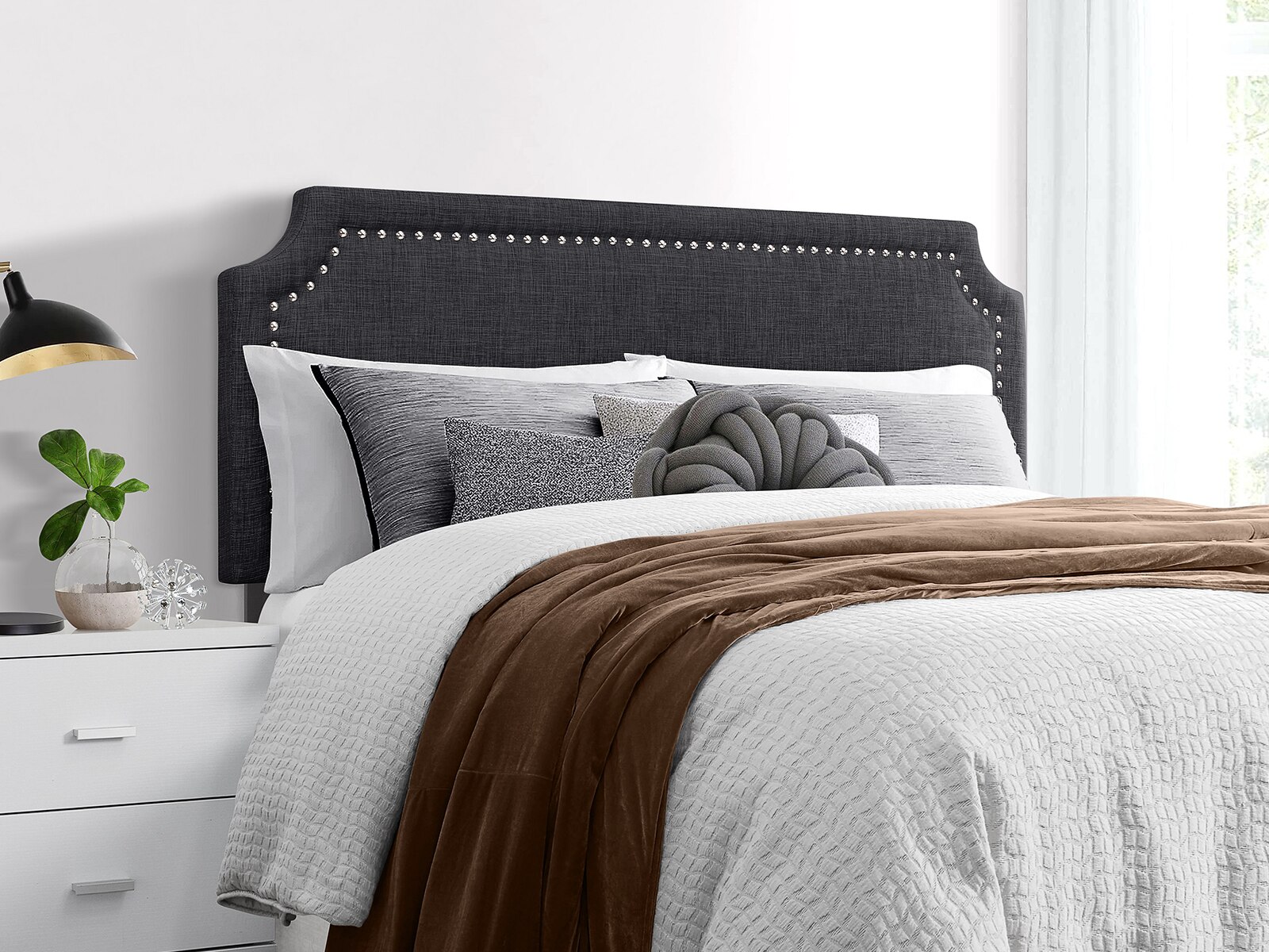 Dark Gray Bedroom Headboards | Mattress Firm, image size:1600x1200