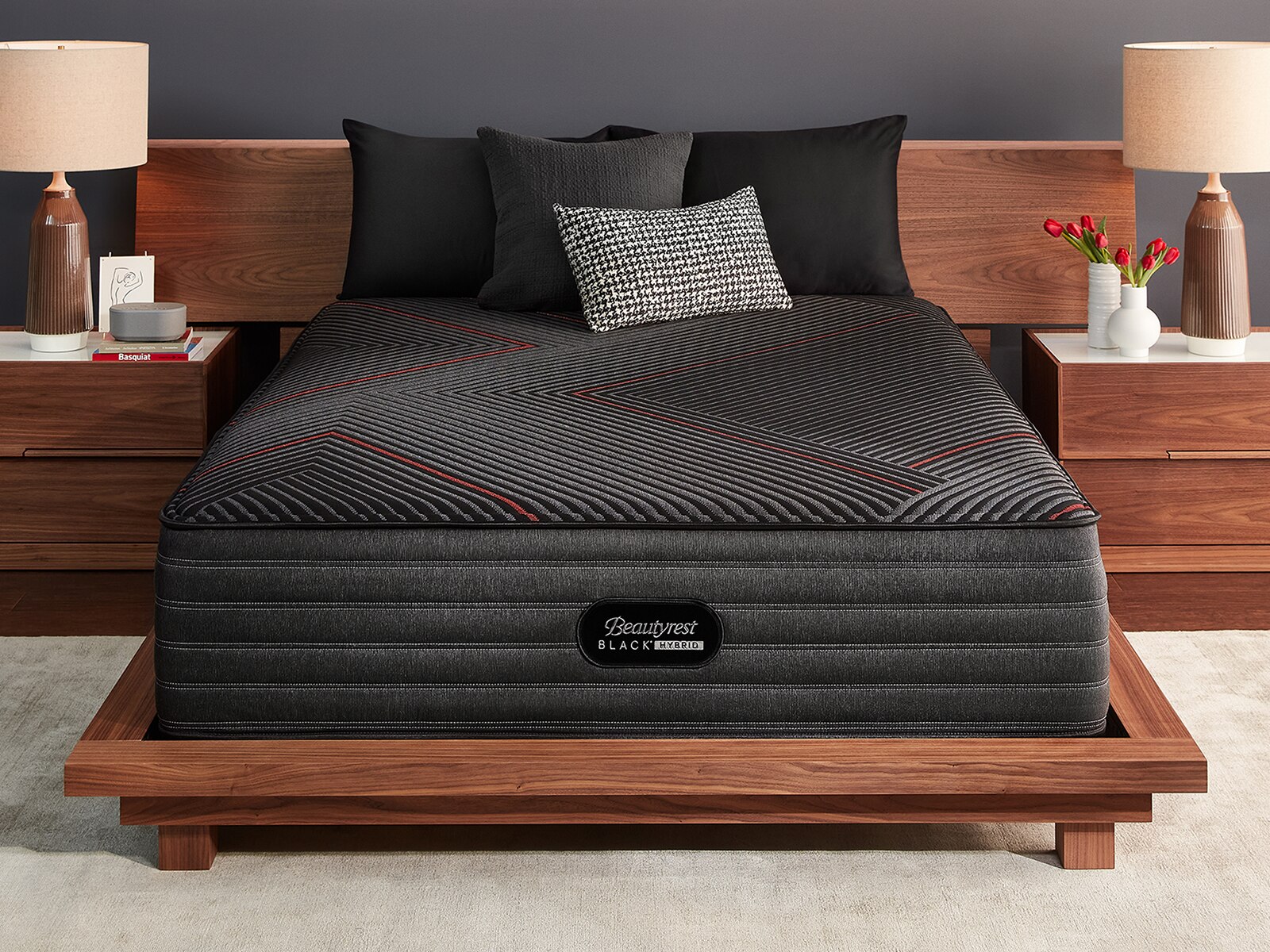 beautyrest black hybrid alcove plush mattress set