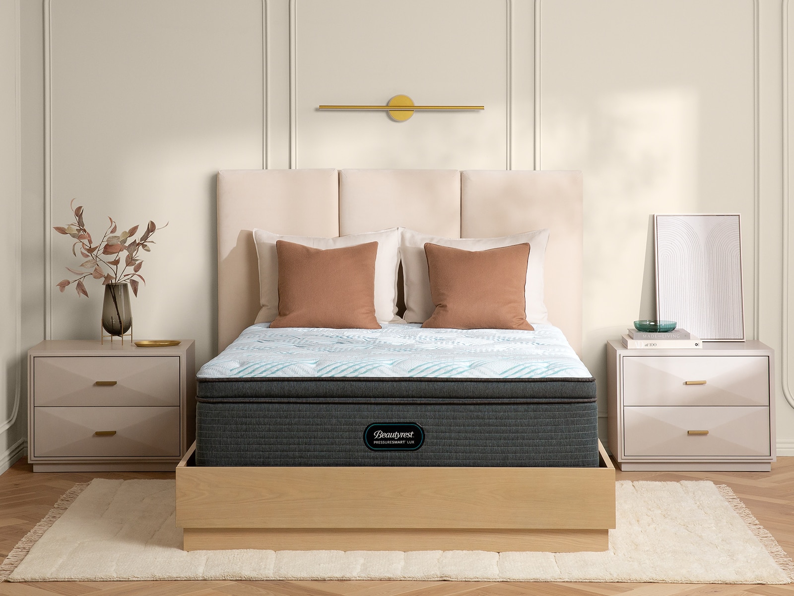 beautyrest euro top plush mattress & box spring set