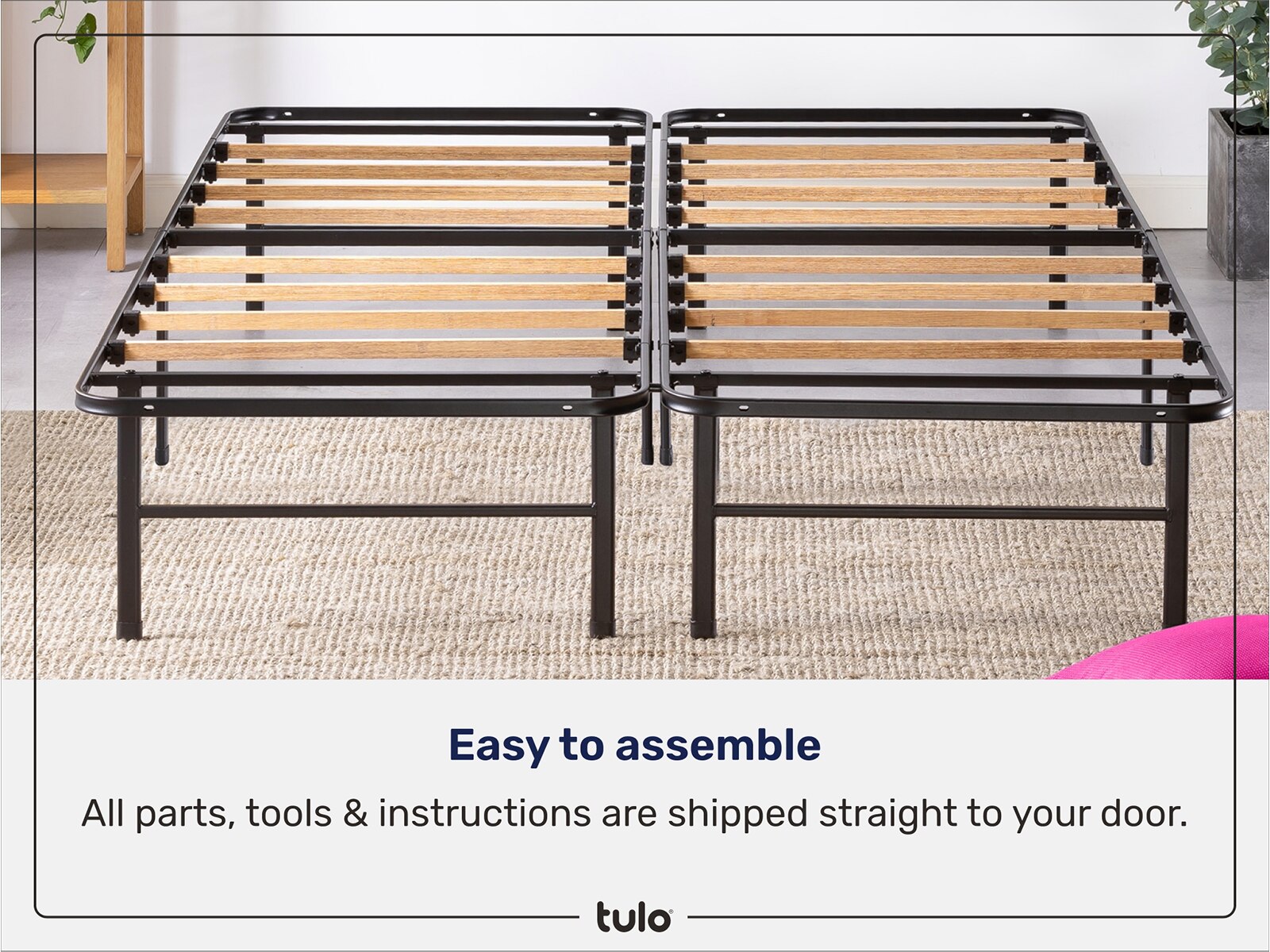 Tulo Basic Raised Metal Platform Frame Mattress Firm
