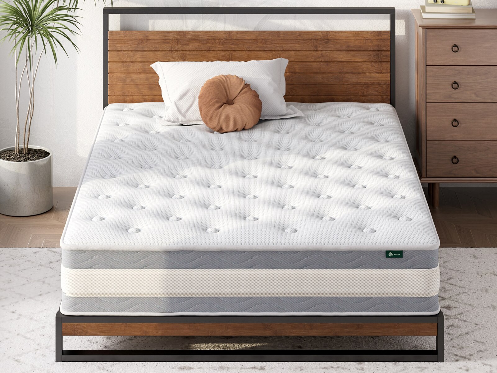 Cooling gel memory foam deals queen mattress zinus