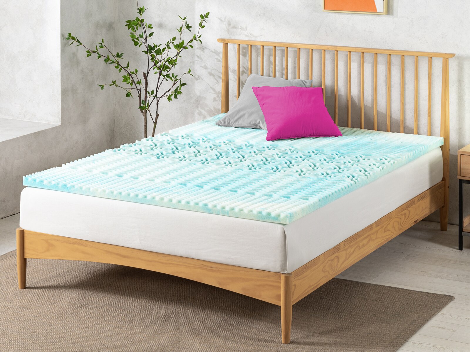 Tulo Gel Memory Foam Zoned Support Mattress Topper | Twin