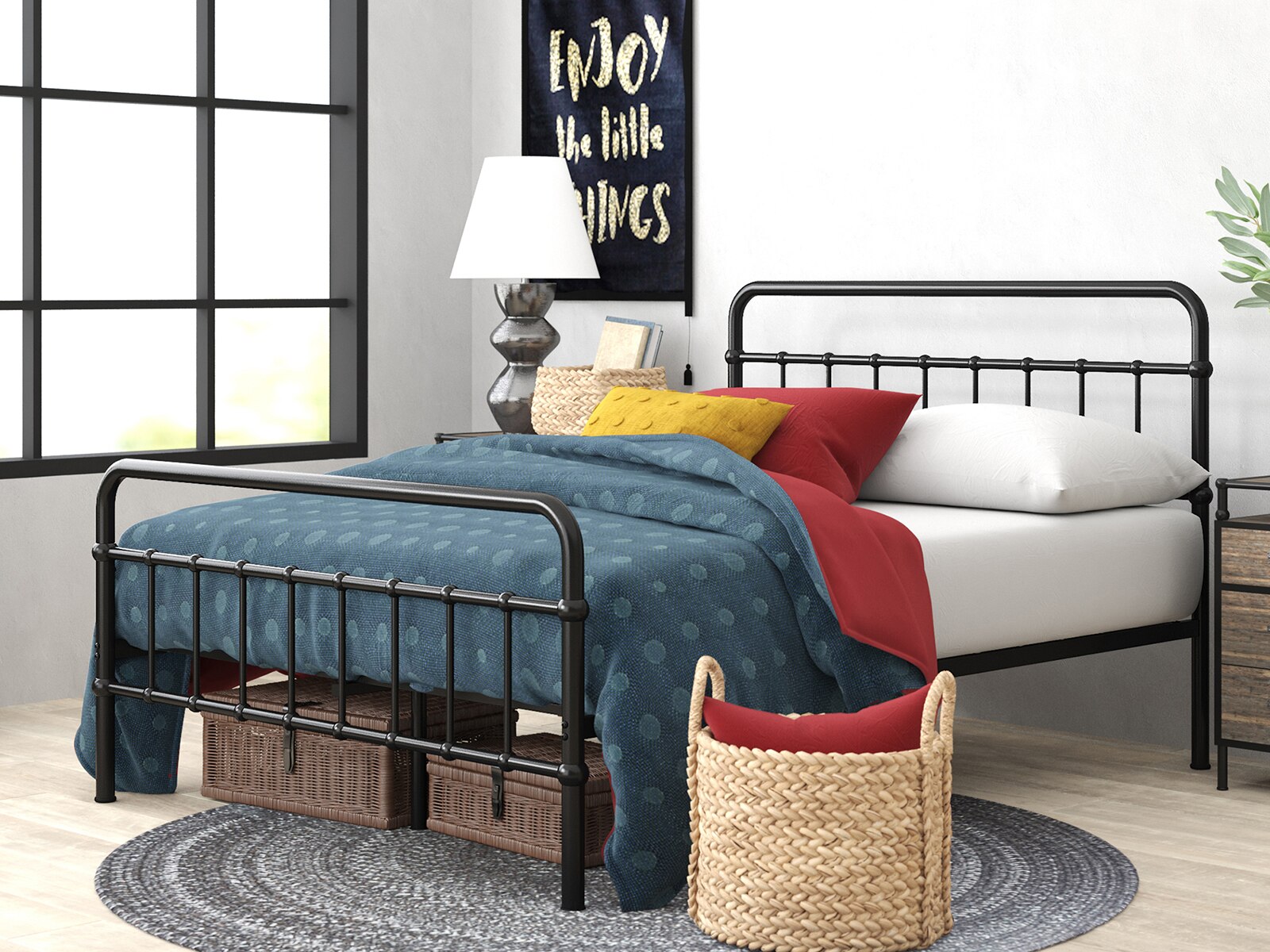 Zinus Black King Metal Platform Bed CLO TQJC PK
