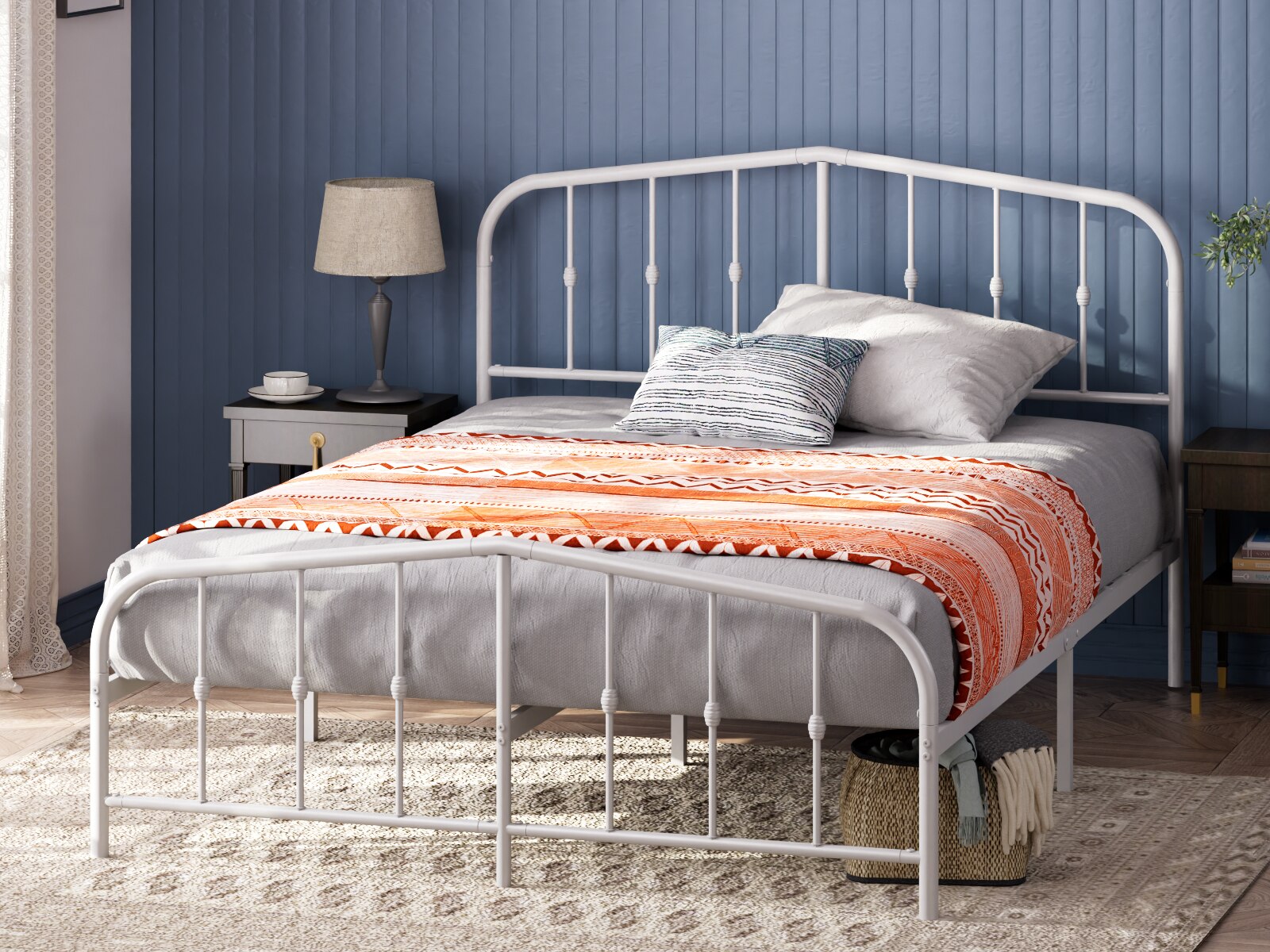 Solid Steel Platform Beds With Storage Space