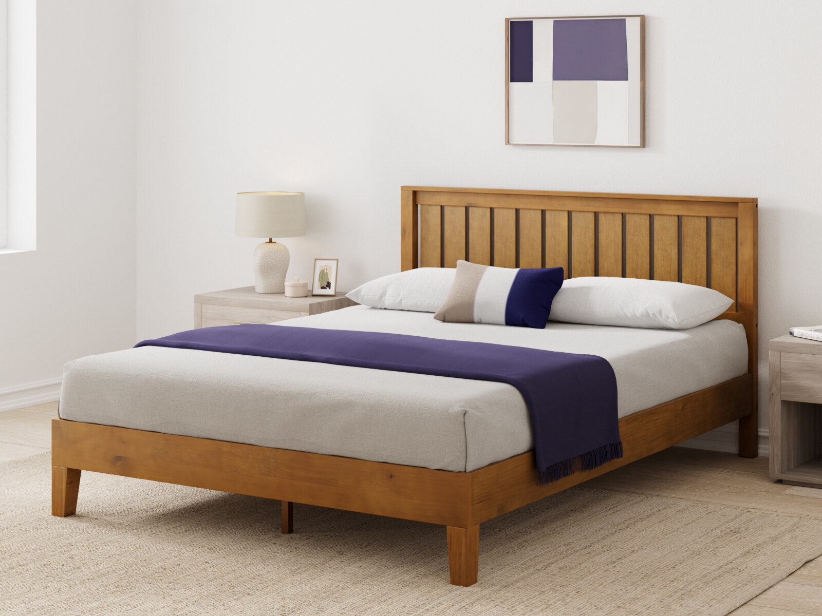 Queen Beds For Wood Accent Bedrooms