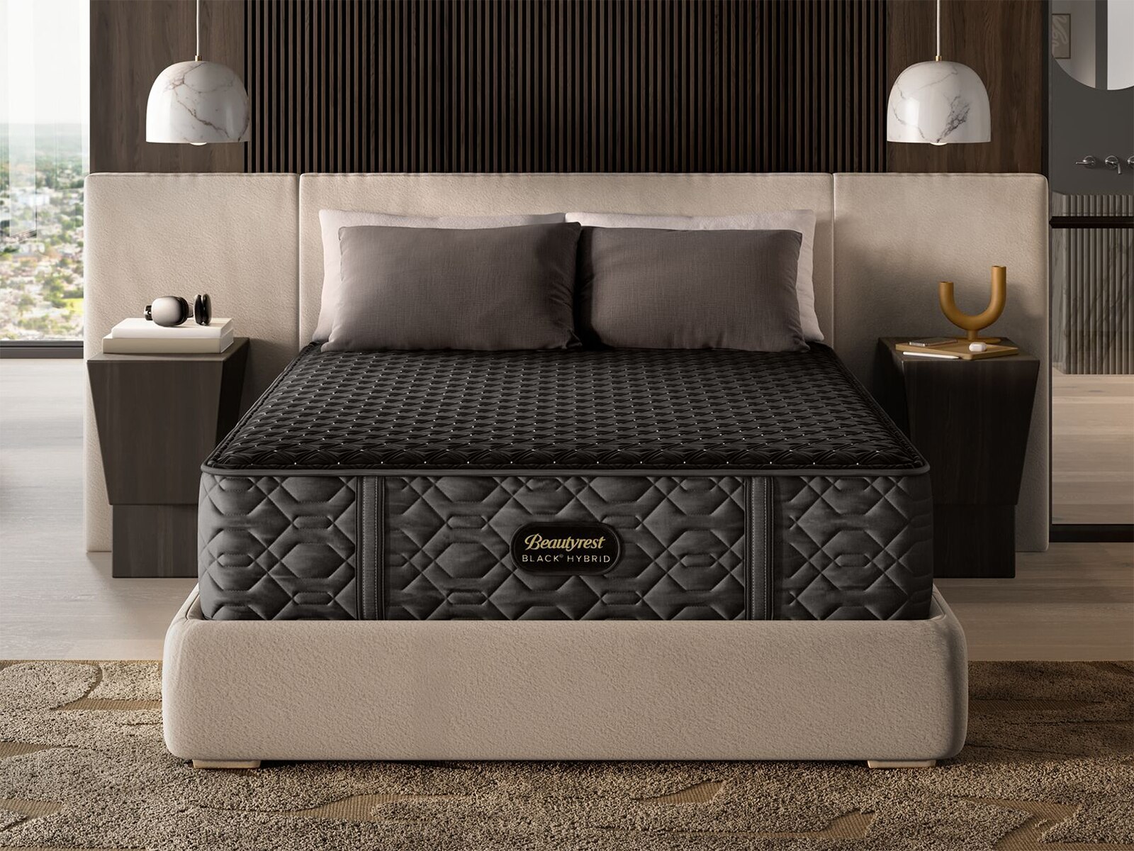 realist type-3 bushdebrunt ブラント ブラック Beautyrest Black® Series 3 Firm Pillow Top Innerspring Queen