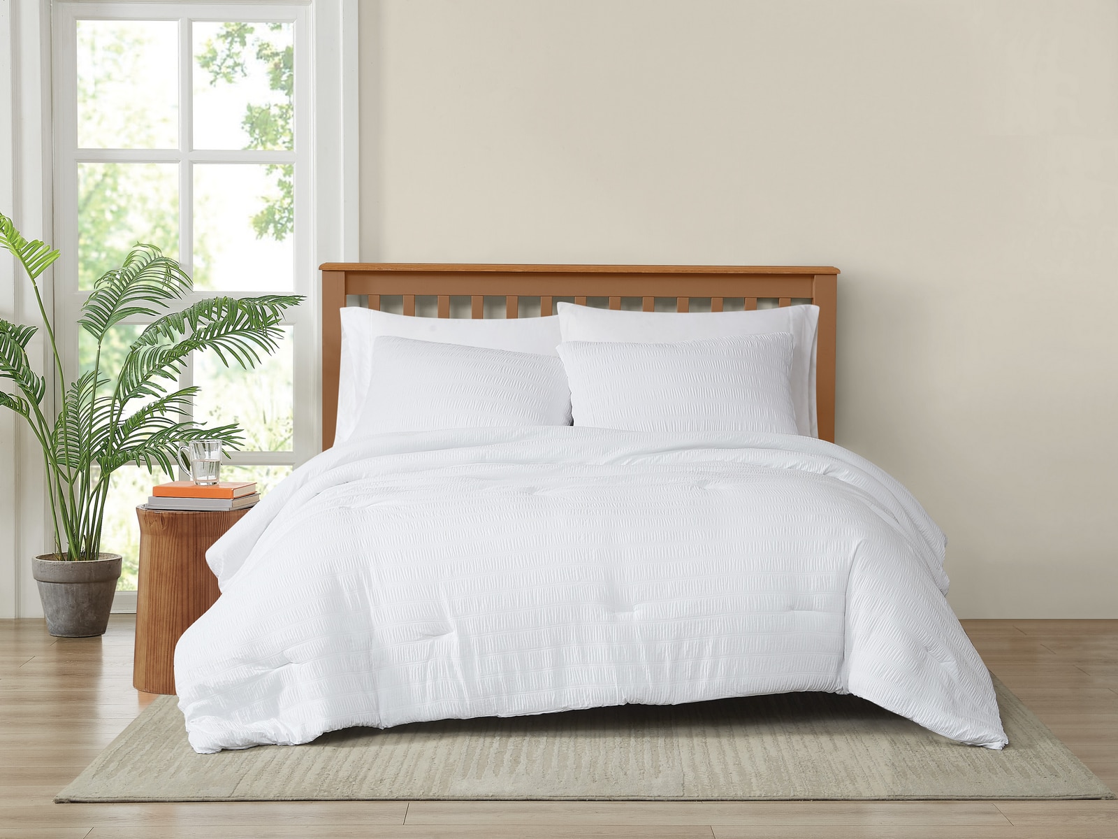 White Textured Comforter Sets