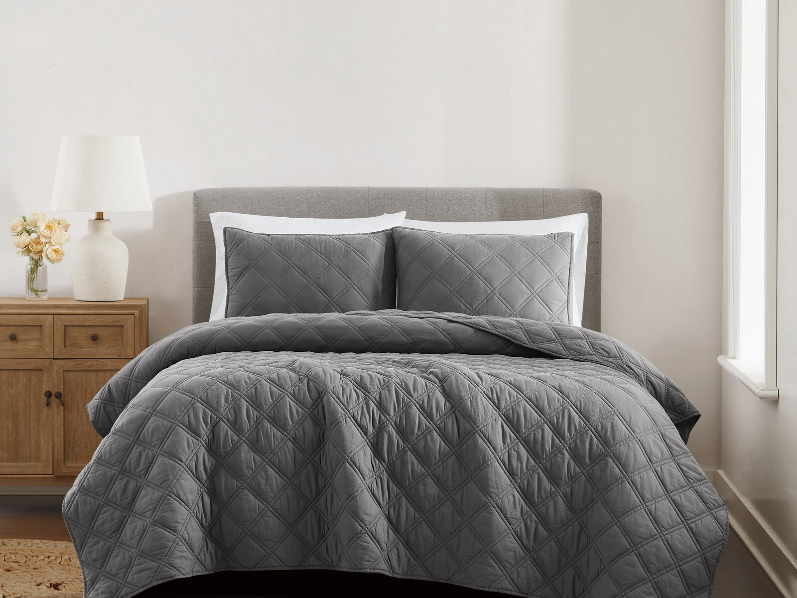 grey full size boy comforter set