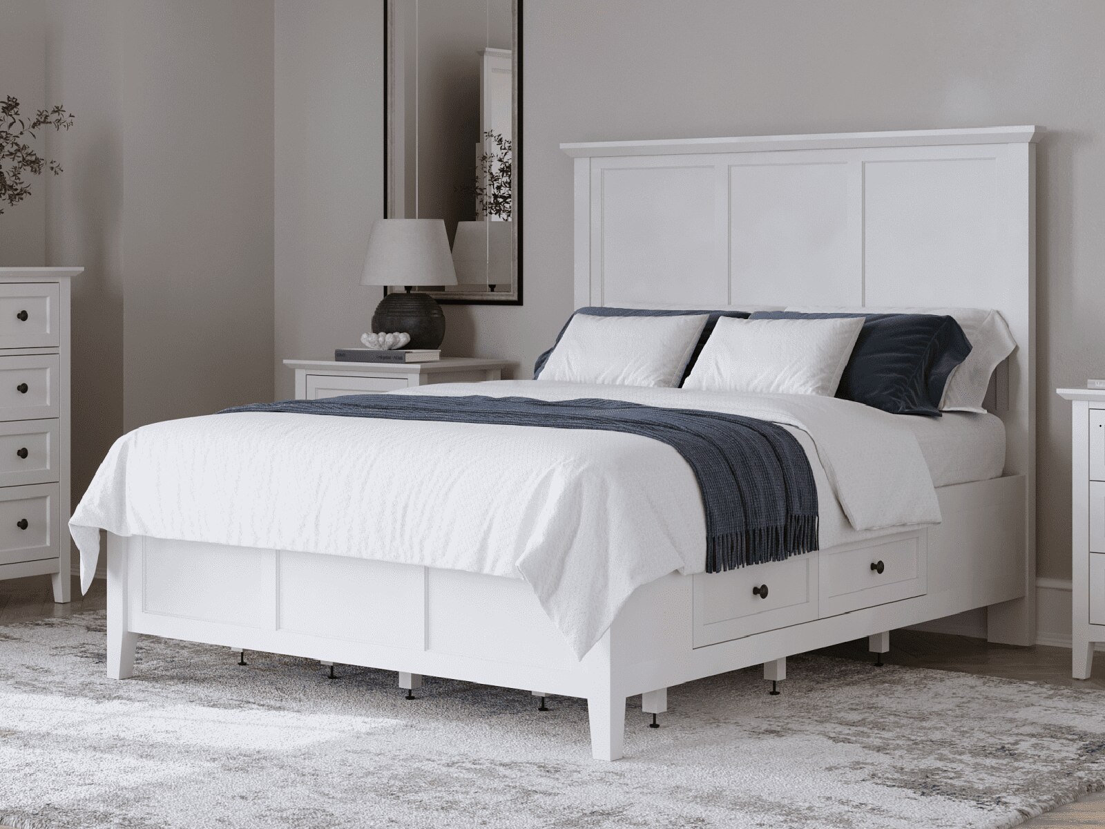 Bed Frame With Headboard and Storage