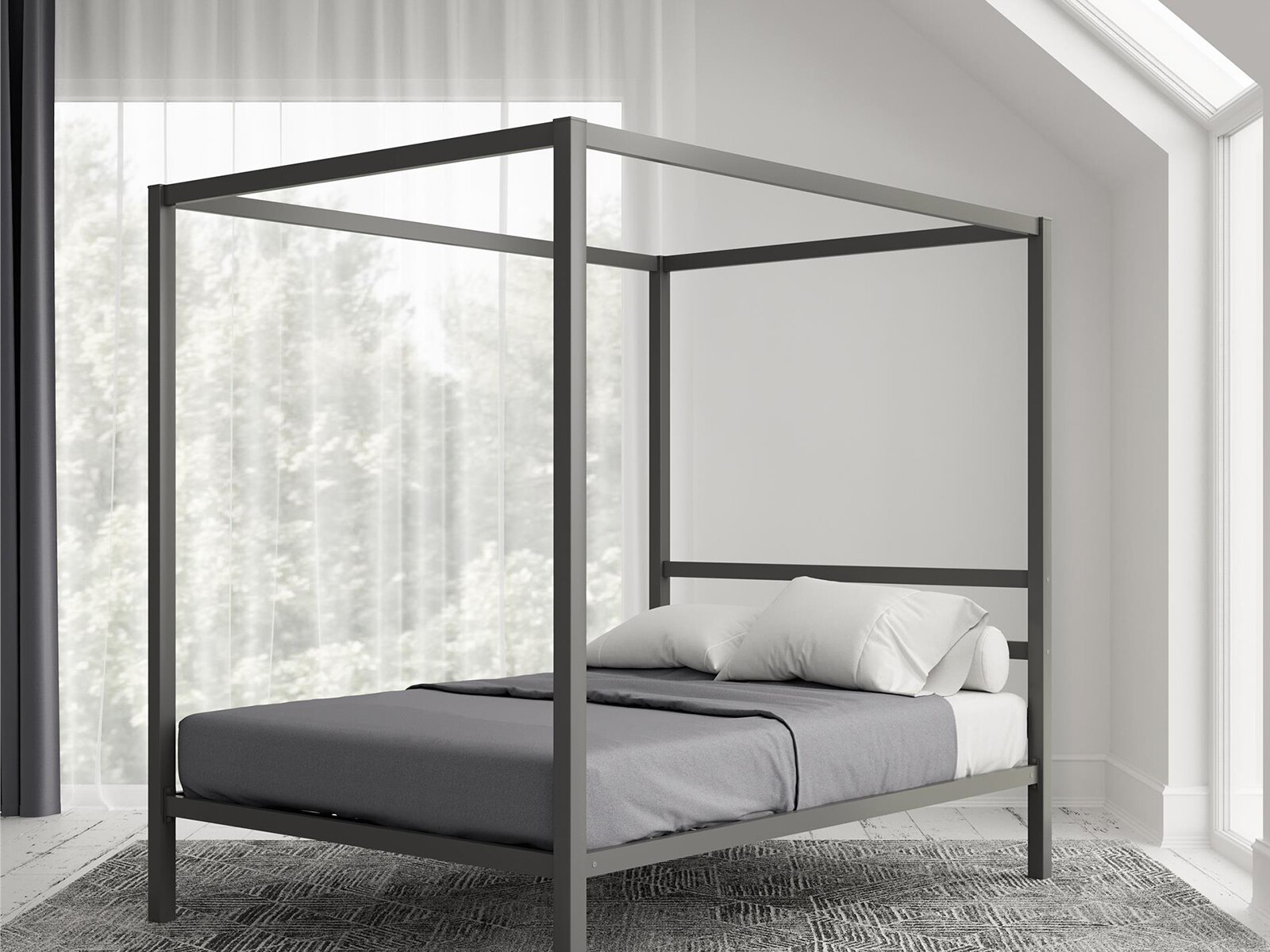 Cara Metal Canopy Bed