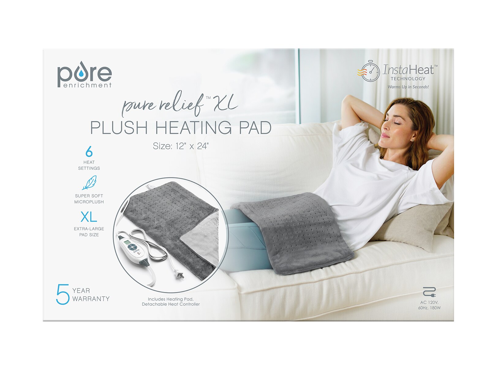 Electric Heating Pad With 6 Heat Settings