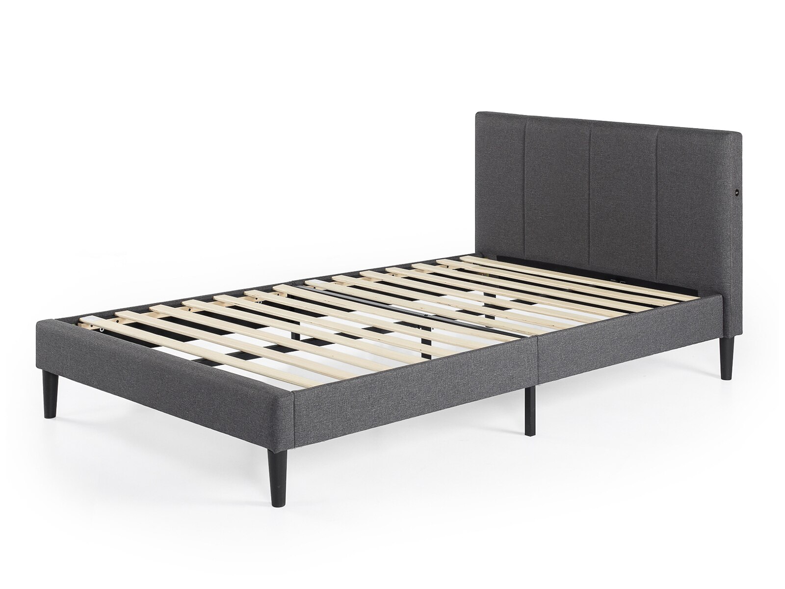 Maddon Platform Bed with Upholstered Headboard and USB Port